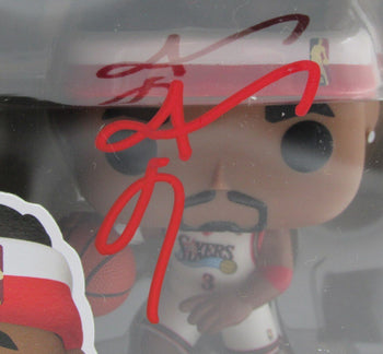 Allen Iverson Hof Autographed Funko Pop Figurine #102 Philadelphia 76Ers Jsa