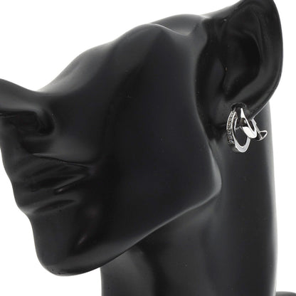 Mikimoto Earring Double Hoop Diamond K18 White