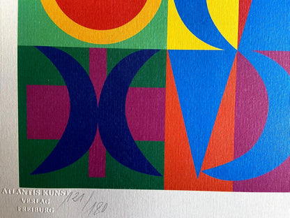 Auguste Herbin Lithograph Coa Numbered A Hand
