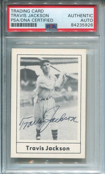 Travis Jackson N.Y Giants Grand Slam 1978 Autographed Card (Psa)
