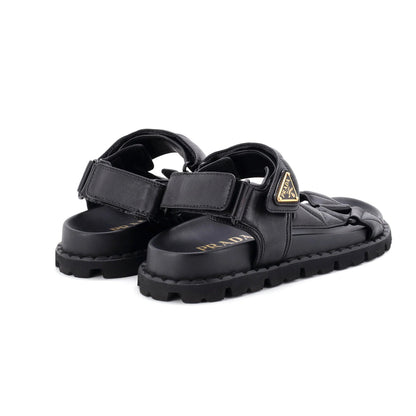 Prada Women'S Sporty Fussbett Sandals Quilted Leather