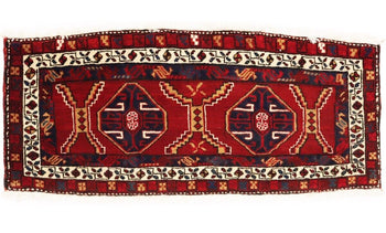 Handmade Vintage Geometric Oriental Rug Entryway