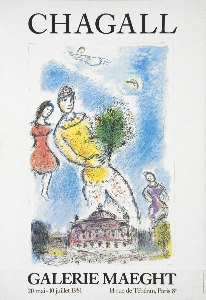 Marc Chagall Opera Bleu " Poster Modernism Multicolor