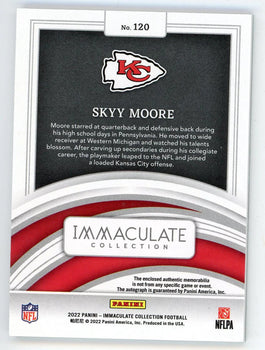 Skyy Moore 2022 Panini Immaculate Autographed