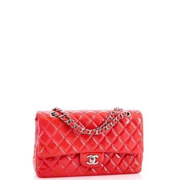 Chanel Classic Double Flap Bag Quilted Patent Medium