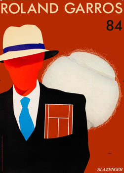 Roland Garros Original 1St Printing In Serigraphy With Artwork By Razzia 1984