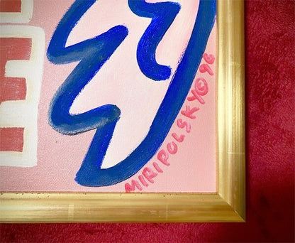 Andre Miripolsky "Live Life Love" Original Signed Acrylic Painting Canvas 1996