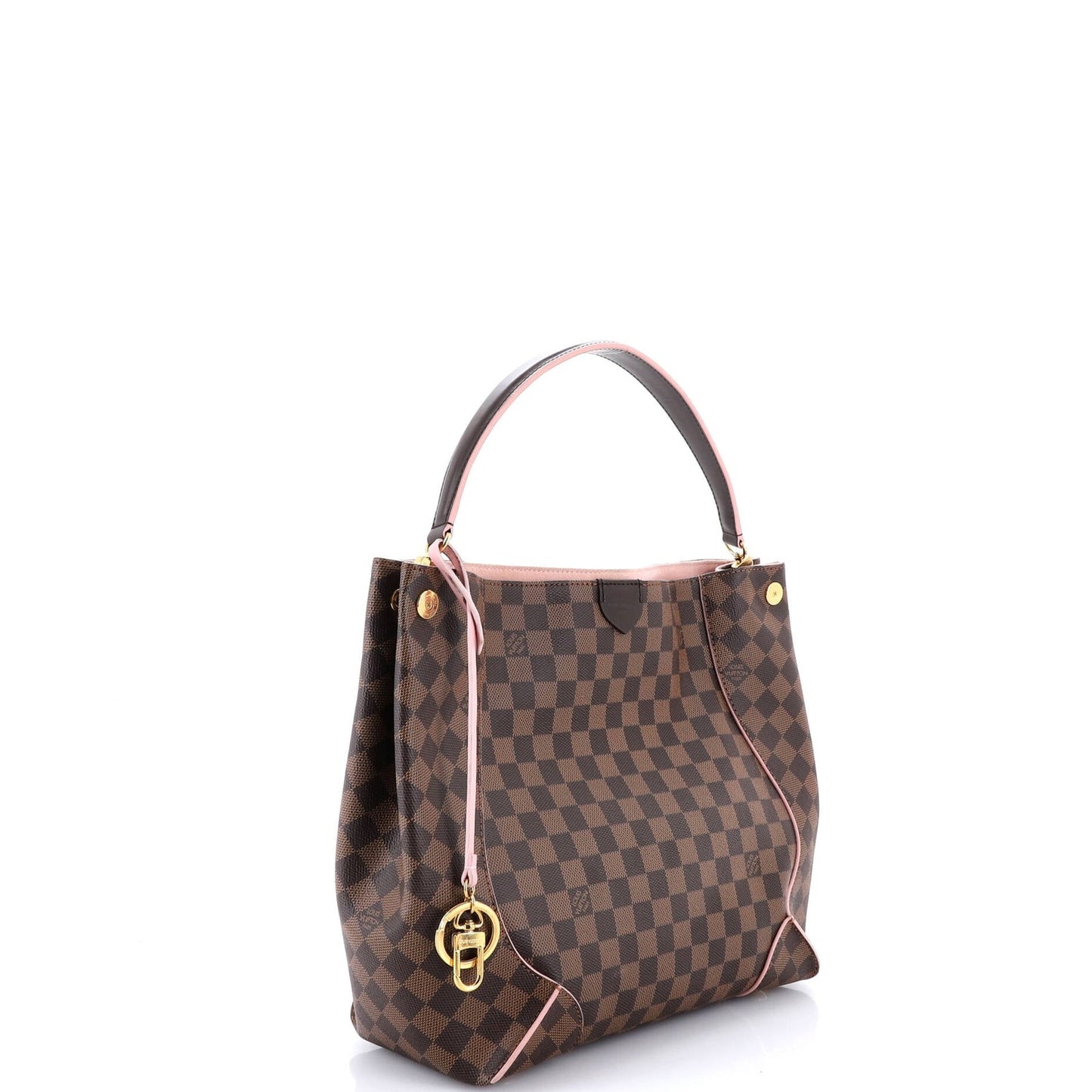 Louis Vuitton Caissa Hobo Damier With Leather