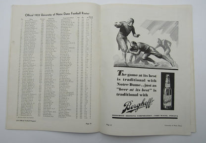 October 7, 1933 Kansas Vs. Notre Dame Ncaa
