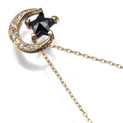 Star Jewelry Necklace Black&Clear Diamond