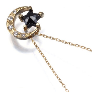 Star Jewelry Necklace Black&Clear Diamond