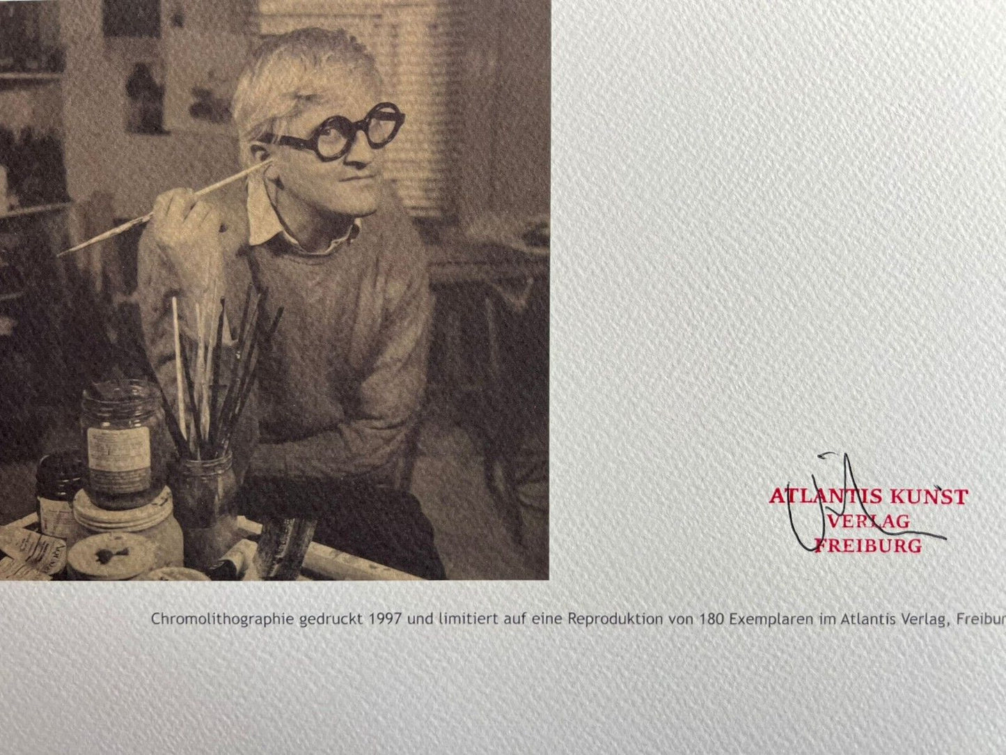 David Hockney Lithograph Signed Coa (Hand Numbered Limited) 180Ex