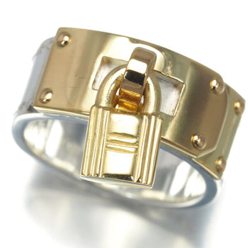 Hermes Ring Kelly Padlock Eu50 18K 750 Yellow Gold/Silver