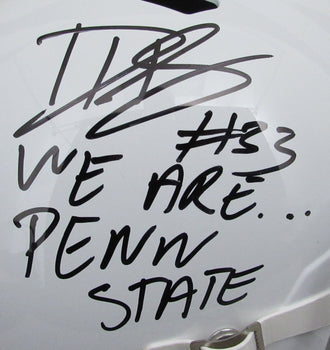 Dani Dennis Sutton Signed/Inscr Full Size Speed Replica Helmet Penn State Jsa