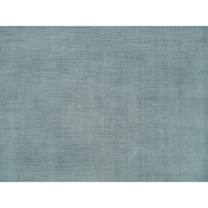 9'X11'10" Gray Loom Knotted Plain Wool And Plant Based Silk Oriental Rug