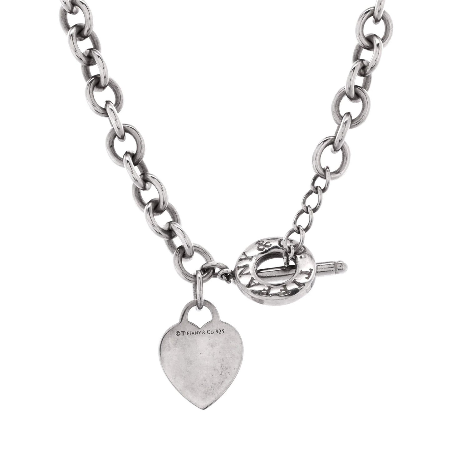 Tiffany & Co. Heart Tag Toggle Chain Necklace Sterling Silver