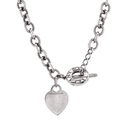 Tiffany & Co. Heart Tag Toggle Chain Necklace Sterling Silver