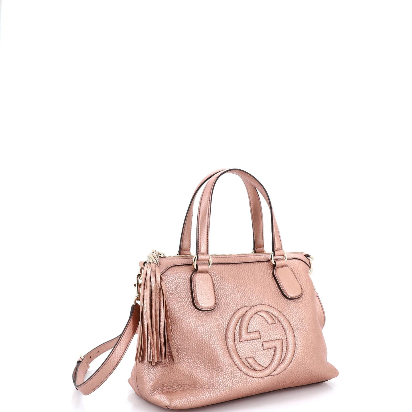 Gucci Soho Convertible Soft Top Handle Bag Leather