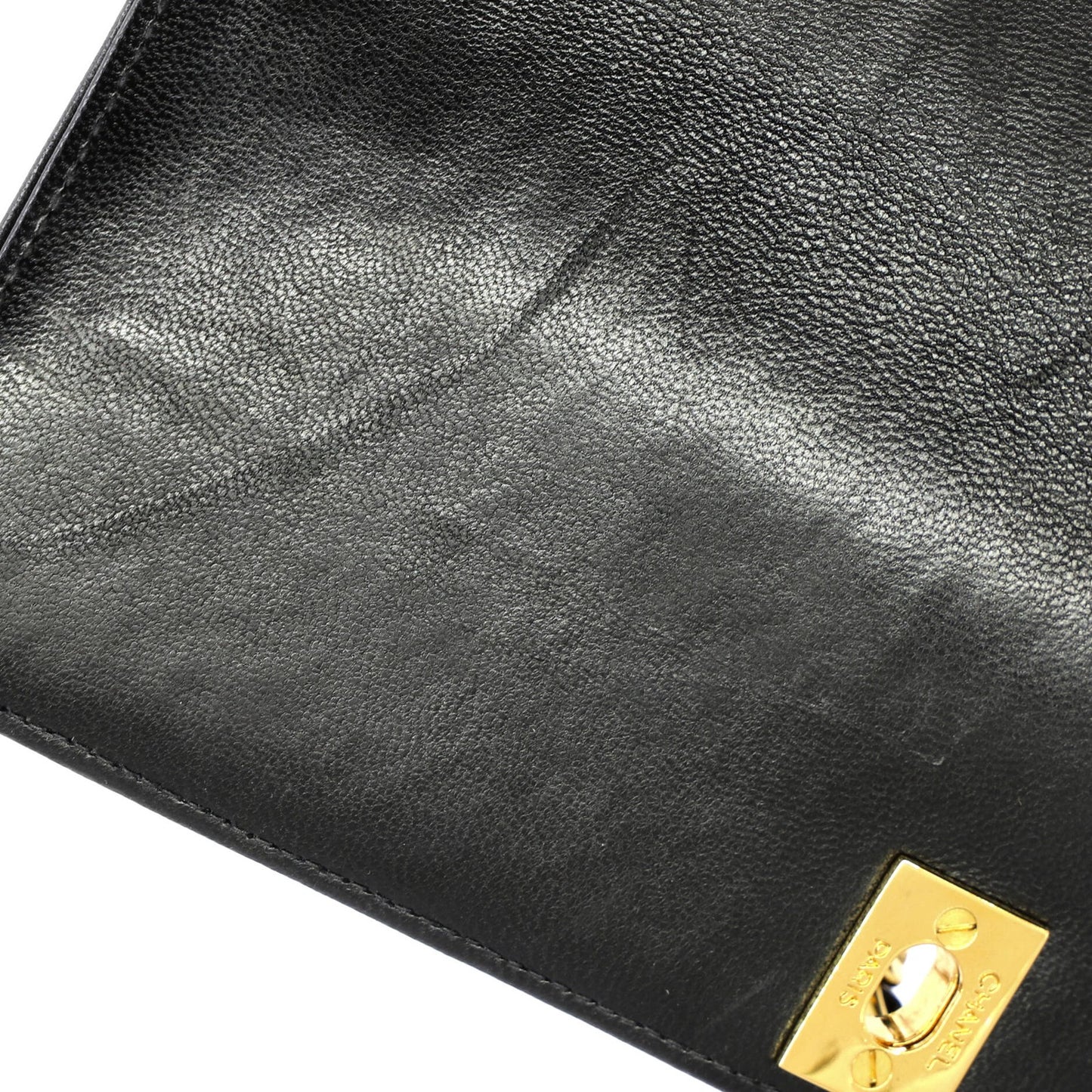 Chanel Vintage Cc Chain Flap Bag Vertical Quilt Lambskin Small