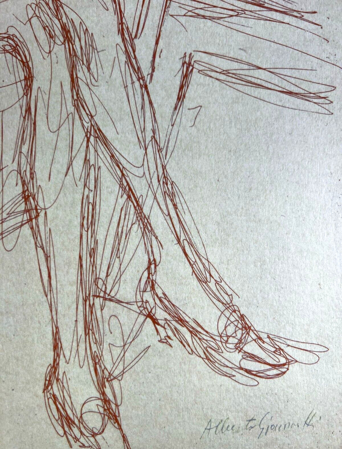Alberto Giacometti Lithograph ( Coa Signed In Pen) Numbered By Hand