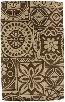 Hand-Tufted Wool Rug Contemporary Pastel Floral
