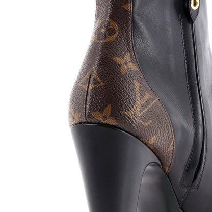 Louis Vuitton Women'S Afterglow Platform Ankle Boots Leather With Monogram