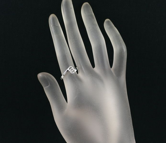 Gucci Ring Diamond Gg Running Us6.5-6.75 18K 750 White Gold
