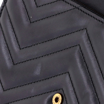 Gucci Gg Marmont Chain Wallet Matelasse Leather Mini