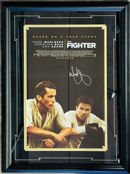 Mark Wahlberg Autographed The Fighter 17 X 23 Framed Movie Poster (Jsa)
