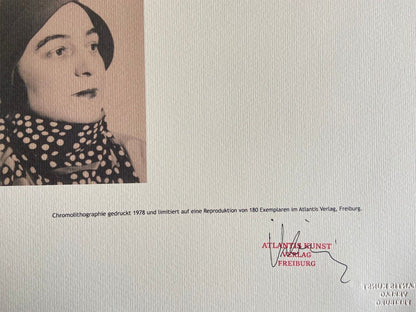 Sonia Delaunay Lithograph Coa Signed Op Numbered By Hand Crayon