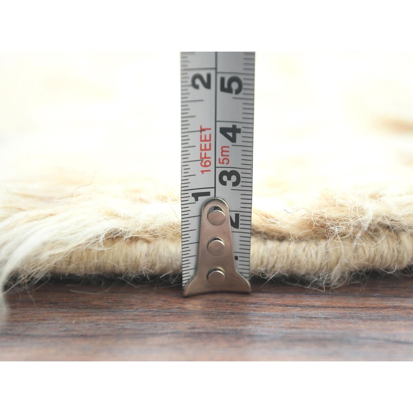 10'X10' Bone Ivory Moroccan Berber Organic Wool Hand Knotted Round Rug