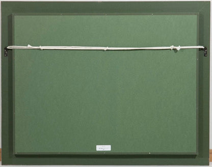 Yannis Markantonakis Port Landscape Orange I Original Oil Painting 1993 Signed