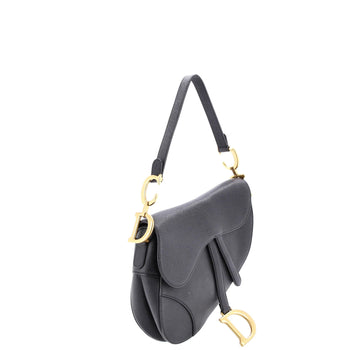 Christian Dior Saddle Handbag Leather Medium