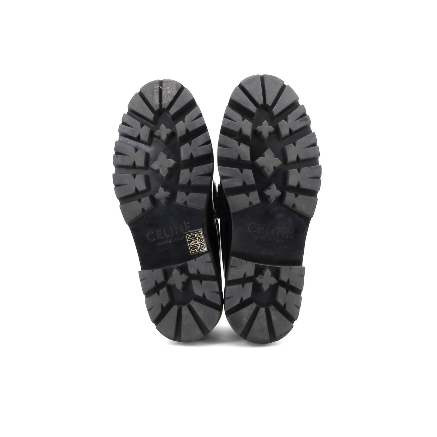 Celine Women'S Triomphe Chain Margaret Loafers Leather