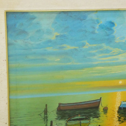 Massimo Orsucci Original Oil Canvas Signed Italian Seascape Framed COA