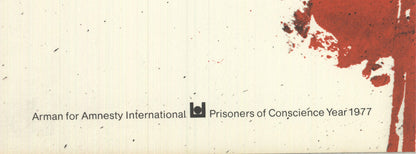 Pierre Fernandez Arman Amnesty International Signed " Lithograph 1