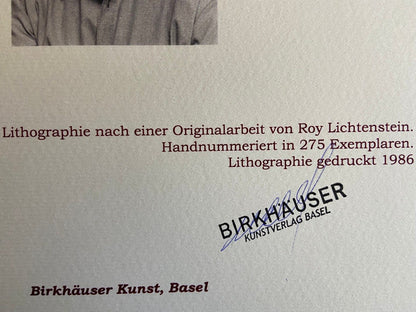 Roy Lichtenstein Lithograph Signed Numbered Pencil Stamp