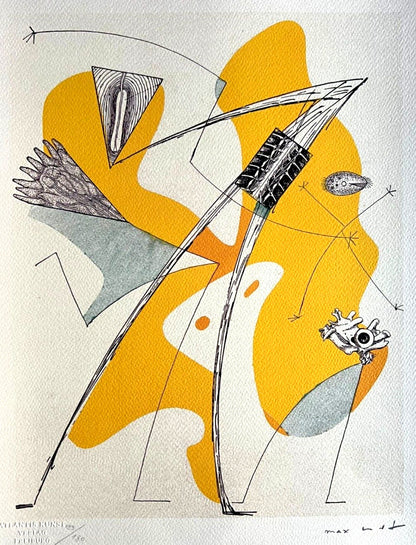 Max Ernst Lithograph Coa Signed Op Numbered By Hand