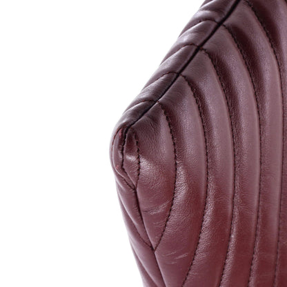 Saint Laurent Classic Monogram Wristlet Pouch Matelasse Chevron Leather Medium