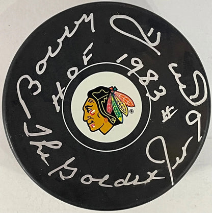 Bobby Hull Autographed Chicago Blackhawks Official Puck (Jsa)