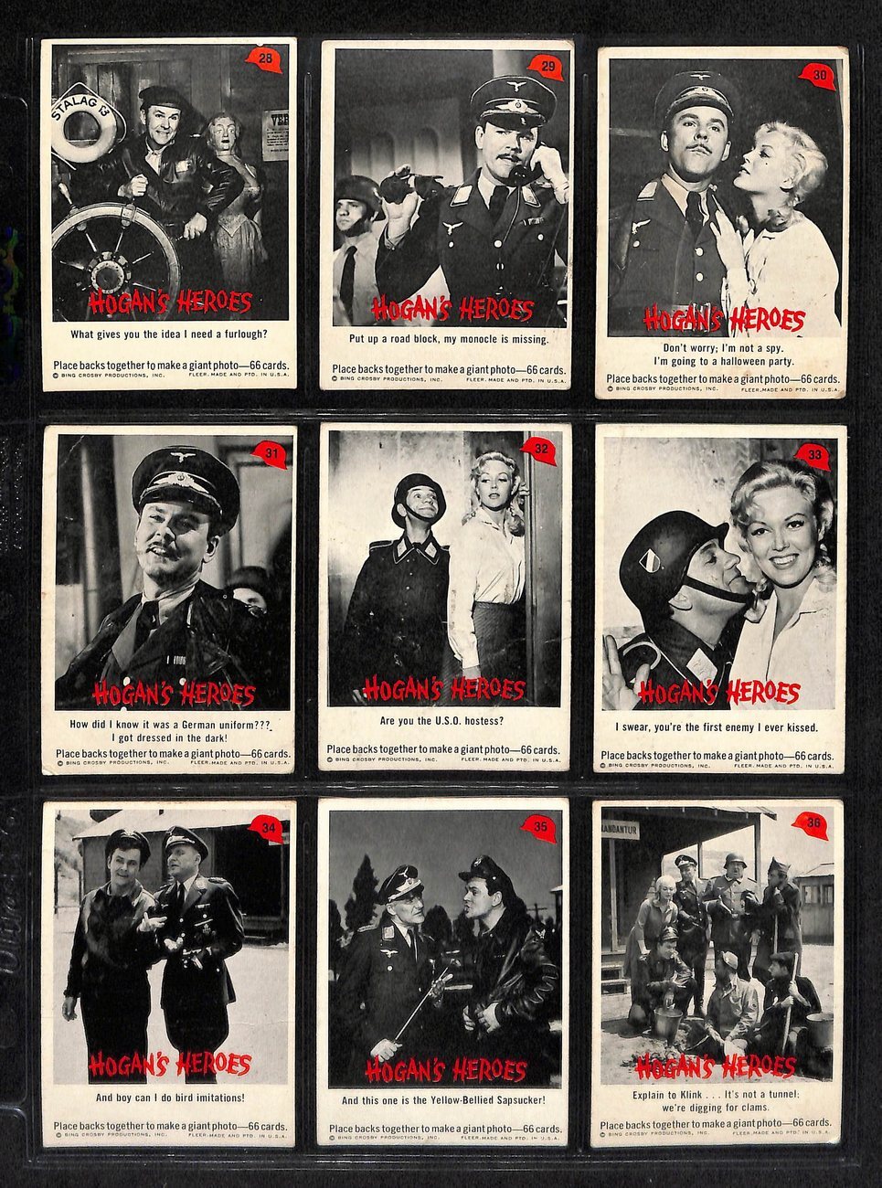 1965 Fleer Hogan'S Heroes Card Complete Set