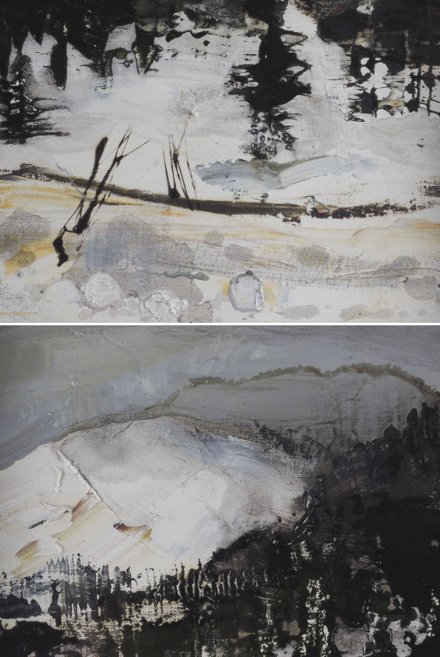 Michel Jouenne (1933-2021) Original Oil Painting "Neige" Snow Landscape Signed