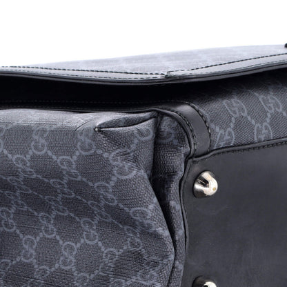 Gucci Web Strap Diaper Bag Gg Coated Canvas Small