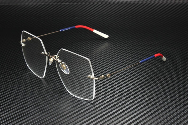 GUCCI GG0683O 003 Rectangular Squared Gold Blue 55 mm Women's Eyeglasses