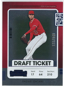 #100 Shohei Ohtani 2021 Panini Contenders Optic Season Ticket SIlver Card