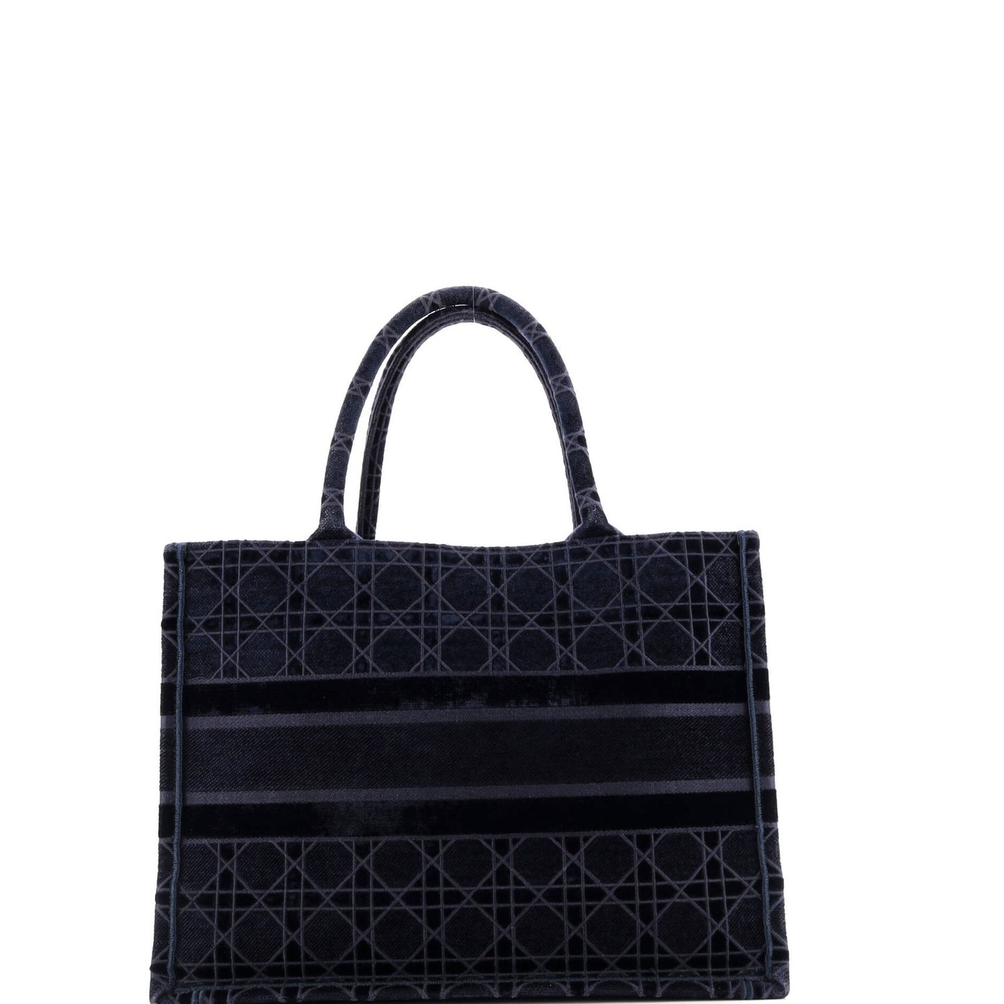 Christian Dior Book Tote Cannage Embroidered Velvet Medium