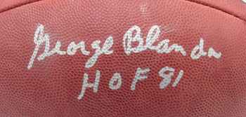 George Blanda Hof Signed/Inscribed Wilson Nfl