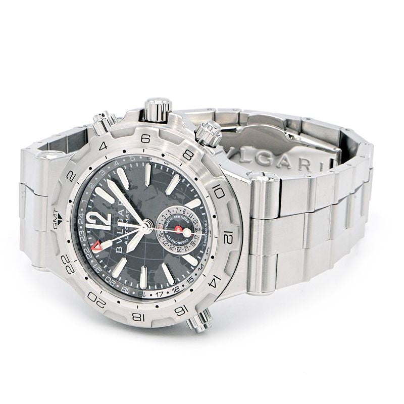 Bvlgari Diagono Professional Gmt Dp42Sgmt Gray Men'S Used Watch #6109