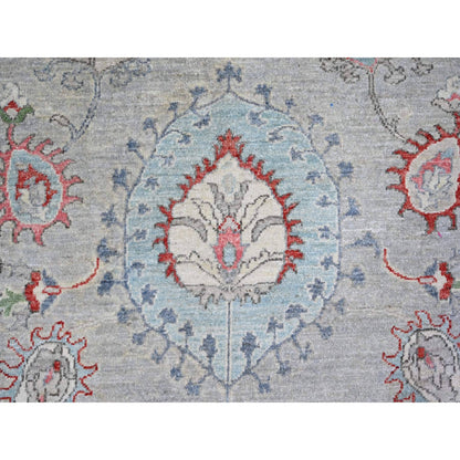 8'1"X9'3" Tan Color Finer Peshawar Pure Wool Hand Knotted Oriental Rug