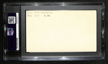 A.A. Schabinger Signed 3X5 Index Card Creighton Basketball Coach Psa/Dna 185479